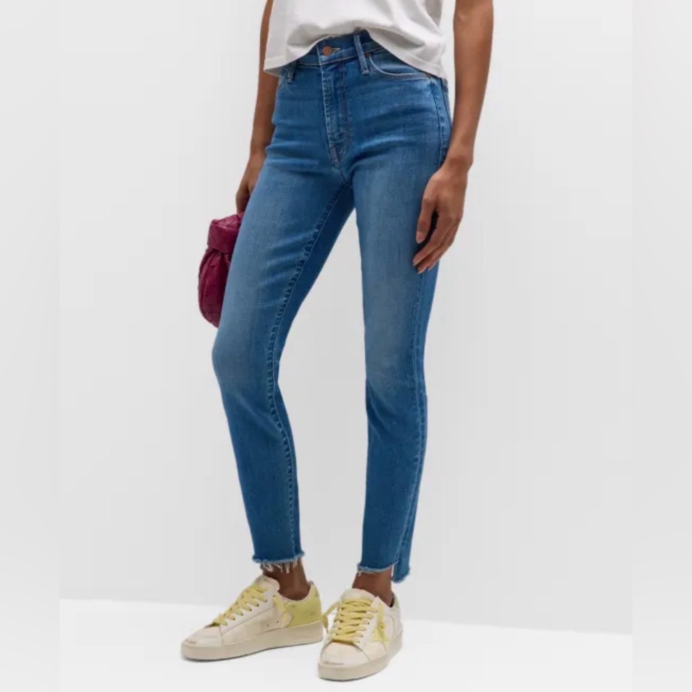 MOTHER Stunner Zip Ankle Step Fray Jeans 27